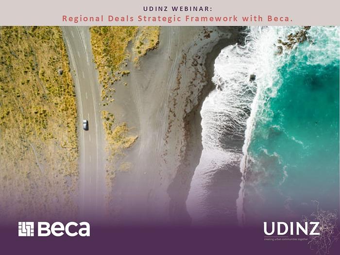 UDINZ Webinar: Regional Deals Strategic Framework with Beca logo